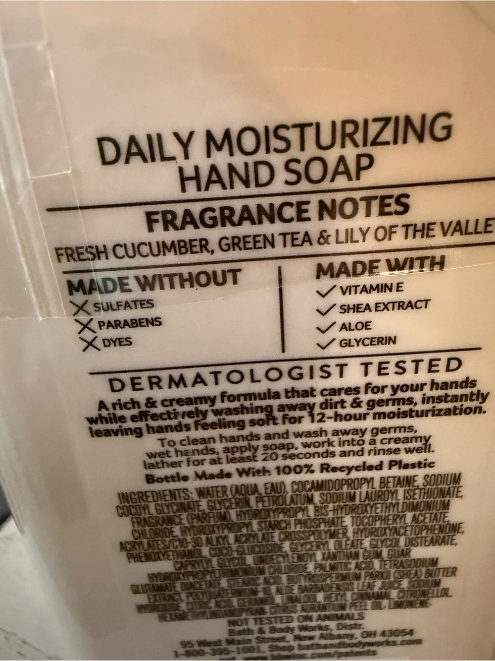 Bath & Body Works CUCUMBER & LILY Daily Moisturizing Hand Soap 9oz 3pc Set Lot